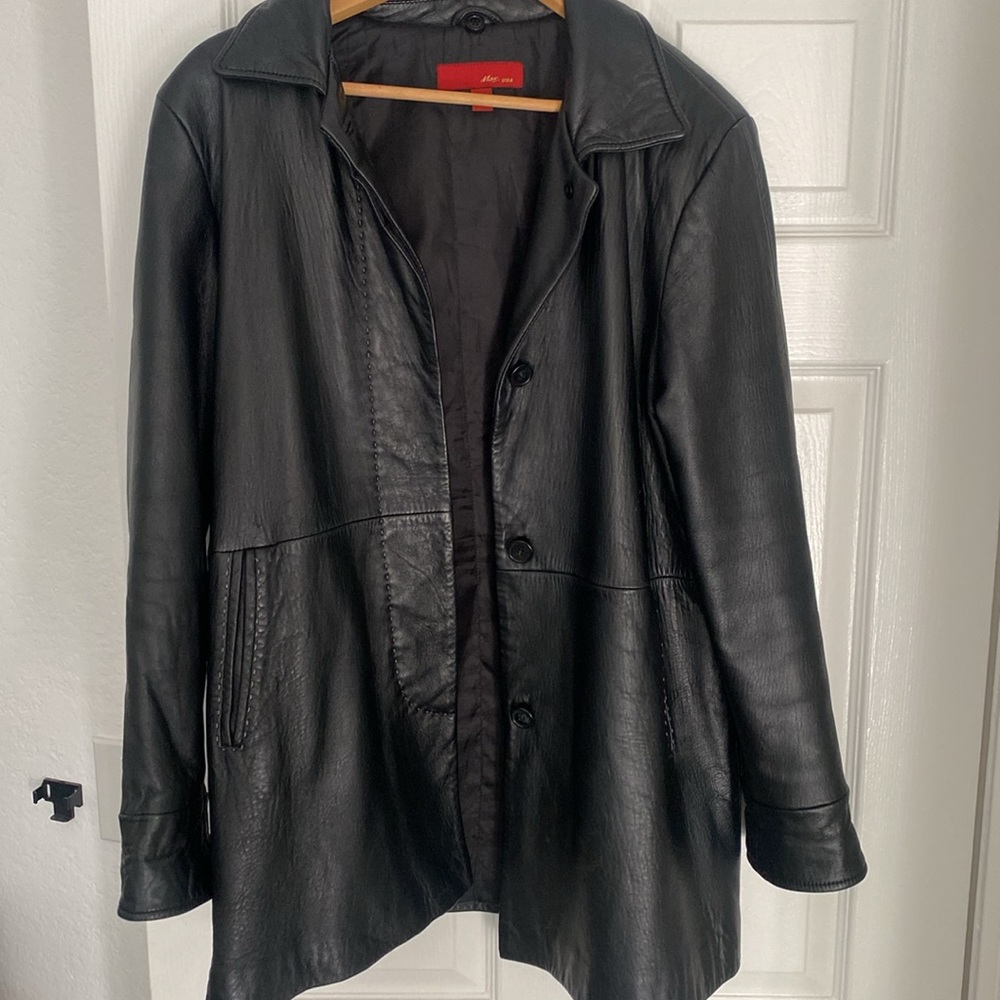 Oversized Genuine Leather Jacket/Coat